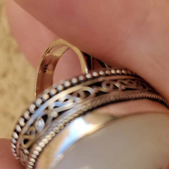 New Dendritic Opal 925 Silver Ring. - Picture 12 of 12